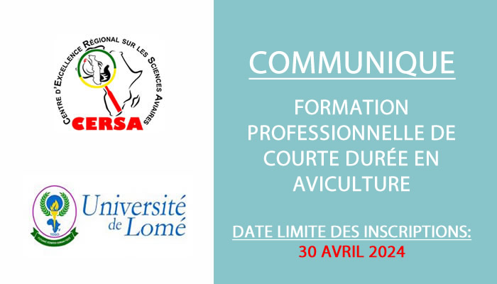 Formation professionnelle de courte durée en aviculture